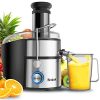 Juice Extractor, Bextcok Centrifugal Juicer Machines Ultra Fast Extract Various Fruit and Vegetable Electric Juice Extractor with 3" Large Feed Chute BPA Free Easy Clean for Orange Celery Carrot