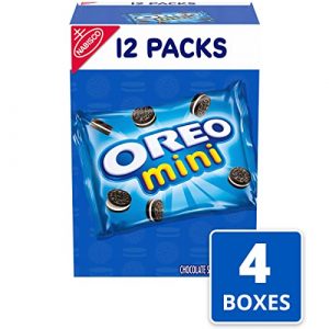 Oreo Mini Chocolate Sandwich Cookies, 12 Count, Pack of 4