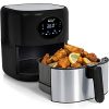 Deco Chef 3.7QT Digital Air Fryer with 6 Cooking Presets, LED Touch Controls, Adjustable Temperature and Time, Detachable Dishwasher Safe Non-Stick Basket, ETL Certified, Black