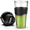 Vospeed Portable Blender, Mini Personal Size Blender for Shake, Smoothies and Juice, USB Rechargeable, Tritan Material BPA-Free, Classic Black, 14oz