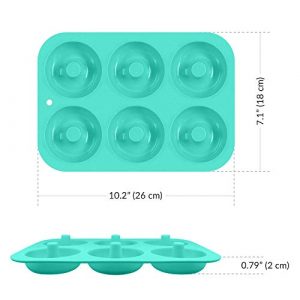 Donut Pan for Baking - Set of 3, Non-Stick Silicone Molds for Baking, Easy to Clean Silicone Donut Molds for Oven Full Size Doughnuts, Silicone Baking Molds, Donut Baking Pan