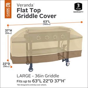 Classic Accessories Veranda Water-Resistant 63 Inch Flat Top Griddle Cover