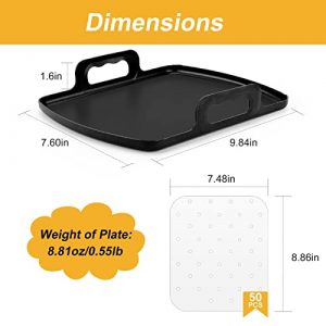 WADEO Grill Griddle Plate for Ninja Foodi Grill and Air Fryer, with 50pcs Air Fryer Liners for Ninja Grill Griddle Models AG300, AG300C, AG301, AG301C, AG302, AG400, IG301A
