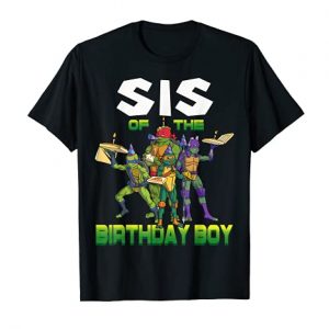 Mademark x Teenage Mutant Ninja Turtles - Ninja Turtles Sister of the Birthday Boy Pizza Theme Party T-Shirt