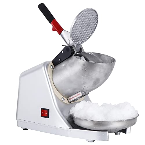 ZENY Electric Ice Crushers 300W 2000r/min w/Stainless Steel Blade Shaved Ice Snow Cone Maker Kitchen Machine (Silver)