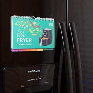Willa Flare Air Fryer Magnetic Cheat Sheet Cooking Times Reference Guide for 80 Foods - Flip Chart and 6 Vinyl Decal Stickers | Perfectly Fry Family Favorites like Pizza, Chicken Nuggets, French Fries