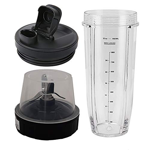 Replacement parts blade with 32oz cup and lid for 1500W Ninja Duo Auto IQ Blender BL640 30/BL641 30/BL642 30/ BL680 30 BL680A 30 BL681 30 BL681A 30 BL682 30/ BL687CO 30/BL685 30 / BL688 30