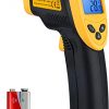Etekcity Infrared Thermometer 1080, Digital Temperature Gun for Cooking, Non Contact Electric Laser IR Temp Gauge, Home Repairs, Handmaking, Surface Measuring, -58 to 1022℉, -50 to 550℃, Yellow