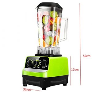 Professional Blender,Commercial Countertop Blender Smoothie Maker,1300W Heavy Duty High Speed 50000rpm/min Kitchen Smoothie Blender Food Mixer 2L for Soup,fish, Crusing Ice, Frozen Desser, Shakes and Smoothies (1300W Green)