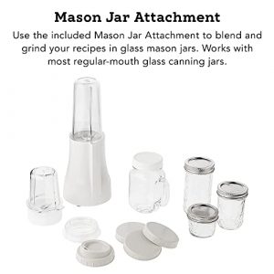 Tribest PB-350 Mason Jar Personal Portable Blender White, Large