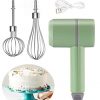 Kitchen Electric Hand Mixer 3 Speed, Cordless Handheld Mixer & Stainless Egg Beater, Lightweight Mini Hand Mixer Easy Use-Aqua