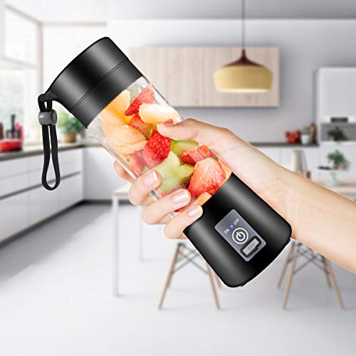 Portable Blender,Personal Blender,Smoothies Mini Jucier Cup USB Rechargeable and Personal Size Blender Shakes,380ml,Fruit Juice,Mixer