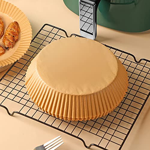 100 pcs Air Fryer Disposable Paper Liner, Airfryer Instant Pot Oven Insert Parchment Sheets Round