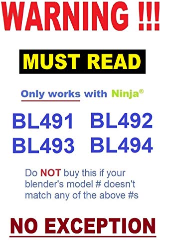 Ninja Chute Feed Lid Slicer Shredder Grater Discs for BL491 BL492 BL493Z BL494 40oz Bowl, Must Read Details