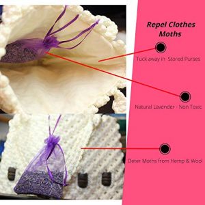 Armour Shell Lavender Sachets - Dried Lavendar Flower Sachet Bags (18 Pack) for Home Fragrance and Long-Lasting Fresh Scents, Natural Moths Away for Clothes Closets. Protect & Defend Clothing.