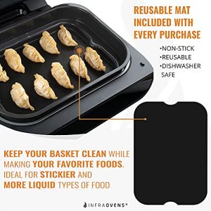 Air Fryer Parchment Paper Liners for Ninja Foodi XL Smart FG551 6-in-1 Indoor Grill, Ninja Foodi Accessories, Air Fryer Liners and Reusable Heat Resistant Mat, Air Fryer Accessories by INFRAOVENS