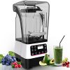 Lecon Chef Professional Commercial BPA-Free Multifunction Quiet Home Blender Juicer w/. Sound Enclosure Shield | Industrial for Restaurant & Bar Business, Heavy Duty High Speed Power Blender in Silent Dome|1500W(3 HP/ 2200W peak), 1.6L/ 56oz | Christmas Gift