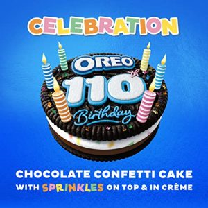 OREO 110th Birthday Chocolate Confetti Cake Chocolate Sandwich Cookies, Limited Edition, 12 - 12.2 oz Packs
