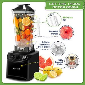 Professional Blender - Kitchen Countertop Blender 1500W High Speed Ice Crusher 2000ML Large Capacity Food Blender for Shakes and Smoothies Dessert Soup Fish and Baby Food Processor