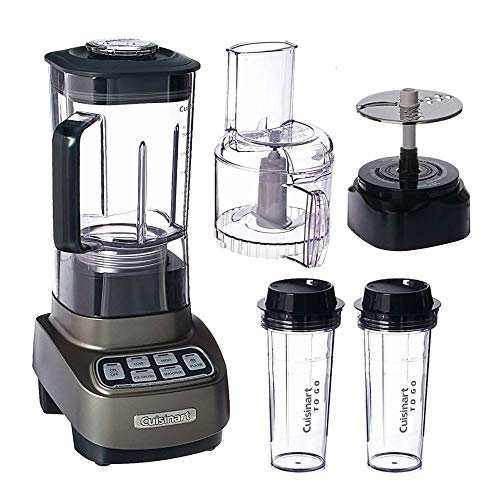 Cuisinart BFP-650GM Velocity Ultra Trio 1 HP Blender/Food Processor with Travel Cups, Gun Metal compact 9