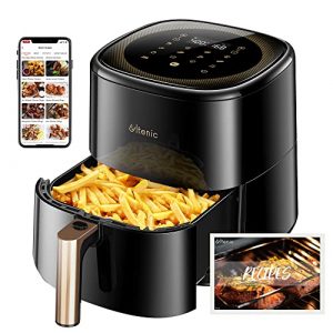 Ultenic K10 Air Fryer 5.3QT, Smart APP Control, One Touch Screen with 11 Presets and 100 Chef-created Online Recipes & Cookbook, Works with Alexa, Google Assistant, Preheat&Shake Reminder&Keep Warm
