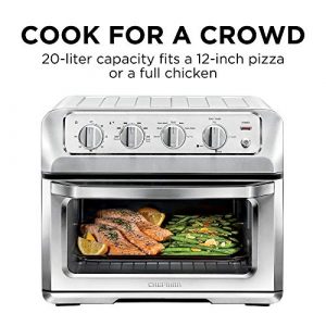 CHEFMAN Air Fryer Toaster Oven XL 20L, Healthy Cooking & User Friendly, Countertop Convection Bake & Broil, 7 Cooking Functions, Auto Shut-Off 60 Min Timer, Nonstick Stainless Steel, Cookbook Included