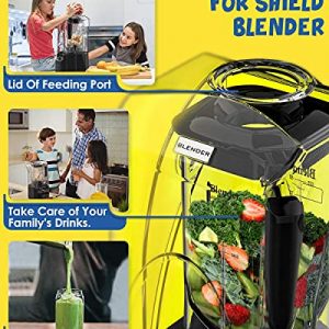 CRANDDI Quiet Blender, 2200 Watt Commercial Blenders for Kitchen with 80oz BPA-Free Pitcher and Self-Cleaning, High-Speed Countertop Blenders with Soundproof Shield for Home, K90 Black