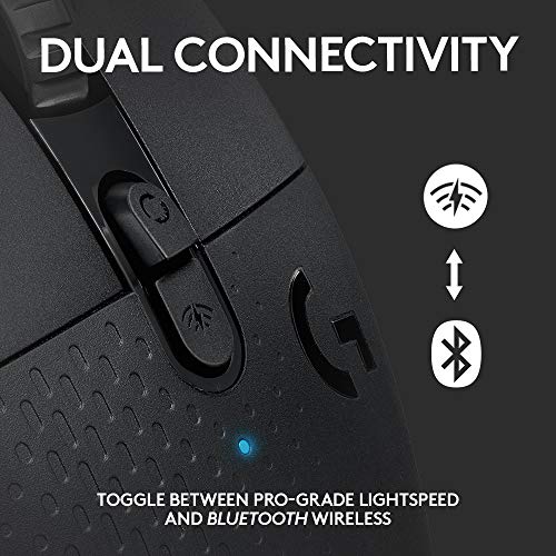 Logitech G604 LIGHTSPEED Wireless Gaming Mouse with 15 programmable controls, up to 240 hour battery life, dual wireless connectivity modes, hyper-fast scroll wheel - Black