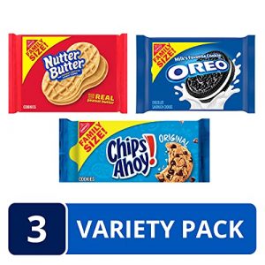 OREO, CHIPS AHOY! & Nutter Butter Cookies Variety Pack, Family Size, 3 Count (Pack of 1)