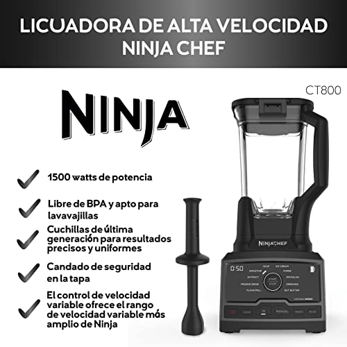 Ninja CT800 Professional Chef Blender with 10 Blend Modes and Manual Variable Speed Control, Black