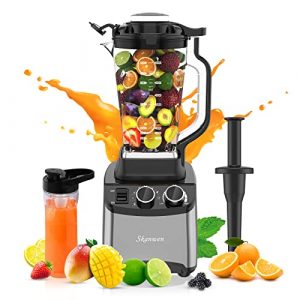 Blender for Shakes and Smoothies,SKANWEN Professional Countertop Smoothie Blender for Crushing Frozen Fruit & Ice,Blenders for Kitchen with Variable Speed and Self-Cleaning 62 Oz BPA-Free Container,To-go Cup