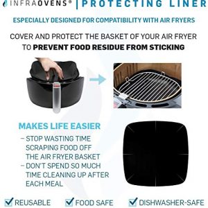 Air Fryer Accessories Set with Cake Pan, Air Fryer Rack, Cleaning Tools and Reusable Mats Compatible with Ninja, Cosori, Ultrean & MORE – Air Fryer Baking Accessories with Magnetic Cheat Sheets
