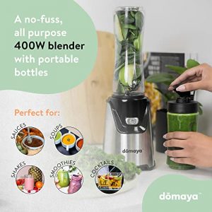 Personal Compact Bullet Blender with BPA-Free 400mL Short Blender Cup and 600mL Tall Cup, Portable Blender for Shakes and Smoothies, Mini Blender for kitchen with Extractor Blade - Domaya