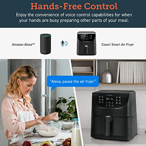 COSORI Smart Air Fryer Oven Combo Large 5.8 QT Cooker, Digital Works with Alexa & Google Assistant, Cookbook with 100 recipes