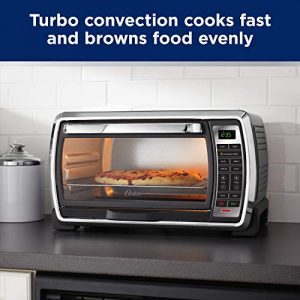 Oster Toaster Oven | Digital Convection Oven, Large 6-Slice Capacity, Black/Polished Stainless