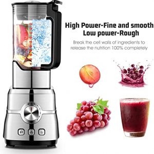 Professional Countertop Blender, Blender for kitchen 1800W High Power Home and Commercial Blender with 6 Sharp Blade and 2L BPA Container, Blender with Variable Speed for Shakes and Smoothie, Frozen Fruit​, Crushing Ice, Veggies