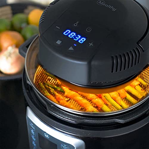 Mealthy CrispLid for Pressure Cooker (NEW): Turn any Pressure Cooker into an Air Fryer & Dehydrator: Air fry, Crisp, Broil & Dehydrate (NEW); fits 6&8Qt, Deep Basket (NEW), Trivet, Silicone Mat, Tongs
