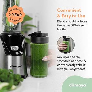 Personal Compact Bullet Blender with BPA-Free 400mL Short Blender Cup and 600mL Tall Cup, Portable Blender for Shakes and Smoothies, Mini Blender for kitchen with Extractor Blade - Domaya
