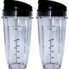 Blendin Replacement Jar with Sip N Seal Lid, Compatible with Nutri Ninja Auto IQ and Duo Blenders (2, 24 Ounce)