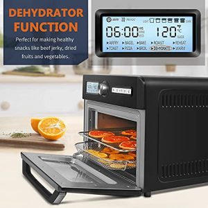 CROWNFUL 19 Quart Air Fryer Toaster Oven (Black) & Smart Air Fryer Toaster Oven Combo, 10.6 Quart WiFi Convection Roaster with Rotisserie & Dehydrator