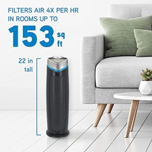 Germ Guardian AC4825 22” 3-in-1 True HEPA Filter Air Purifier for Home, Full Room, UV-C Light Kills Germs, Filters Allergies, Smoke, Dust, Pet Dander, Odors, 3-Yr Wty, GermGuardian, Grey