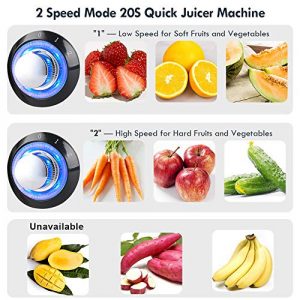 Juicer Machine, 700W Red Centrifugal Juice Extractor with Wide Mouth 3.5” Feed Chute for Fruit Vegetable, Easy to Clean, BPA Free, 304 Stainless Steel Dual Speed, Anti-drip
