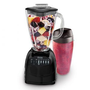 Oster Simple Blend 100 10-Speed Blender with Blend and Go Cup, Black