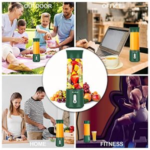 Portable Blender for Shakes and Smoothies,18 Oz Personal Blender ,150W Powerful Smoothie Blender with Rechargeable USB,2000mAh Mini Blender cup for Juice Crushed Ice Sports Travel,with 6 Blades