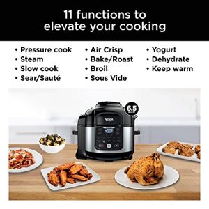 Ninja Foodi (FD302) 11-in-1 6.5-qt Pro Pressure Cooker plus Air Fryer with Stainless finish (Renewed)