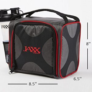 Fit & Fresh Jaxx Fit Pack Meal Prep Bag, Standard, Red & Black