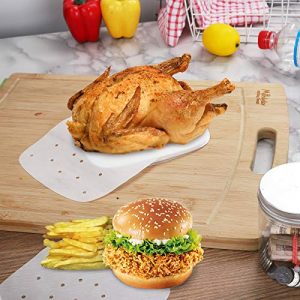 Air Fryer Liners,Set of 200，6.5 inch Square Air Fryer Paper,Premium Perforated Parchment Steaming Papers,Non-stick Steamer Mat,Baking,Cooking,Steaming