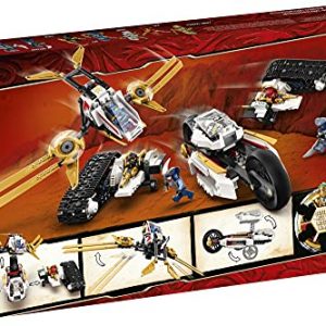 LEGO NINJAGO Legacy Ultra Sonic Raider 71739 Building Kit with a Motorcycle, Plane and Collectible Minifigures; New 2021 (725 Pieces)