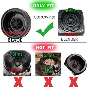 6 Fins Bottom Extractor Blades Replacement Part Only Fit for Ninja Blender fit for Nutri Ninja Auto iQ BL660 L770 BL740 only fit for Ninja 16 Oz Cup (1)