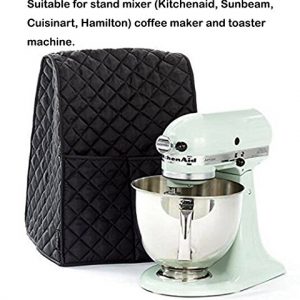 Evermarket Stand Mixer Dust Proof Cover with Pocket and Organizer Bag for Kitchenaid,Sunbeam,Cuisinart,Hamilton Mixer (Black)